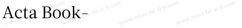 Acta Book字体转换